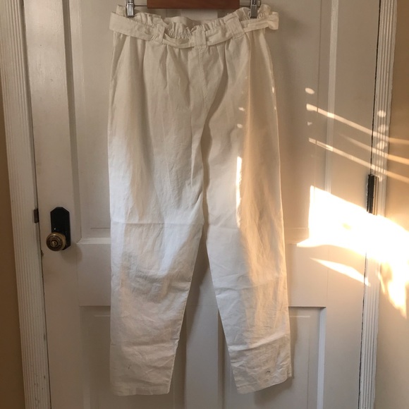 Chelsea & Violet ivory paper bag pants NWT - Picture 4 of 9